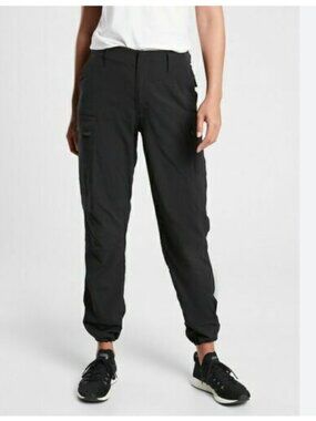 Athleta Women's Black Trekkie Utility Cargo Pants Size 14